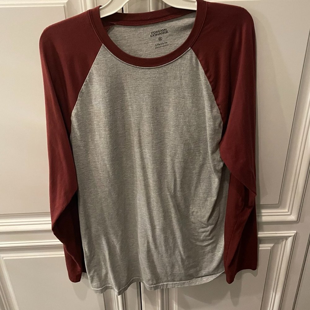 Foreign Exchange Long Sleeve Baseball Tee